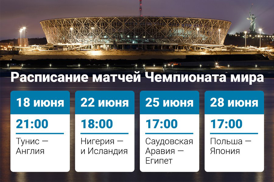 Расписание матчей в Волгограде