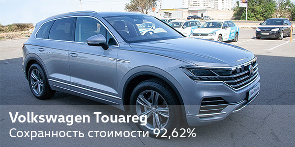 Volkswagen Touareg - лидер по сохранности стоимости в классе SUV (E) - 92,62%